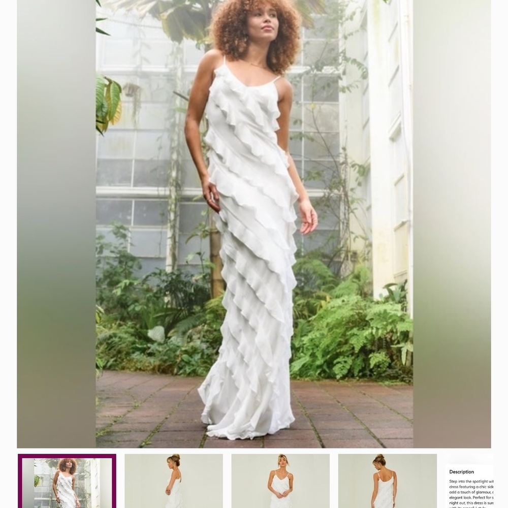 Altar'd State White Layered Maxi Dress